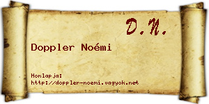 Doppler Noémi névjegykártya